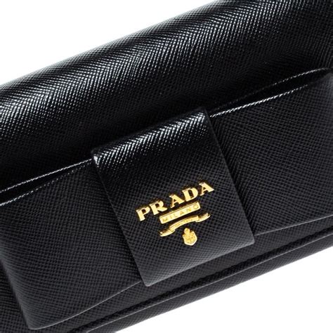 authentic prada bow saffiano leather wallet|authentic prada wallet.